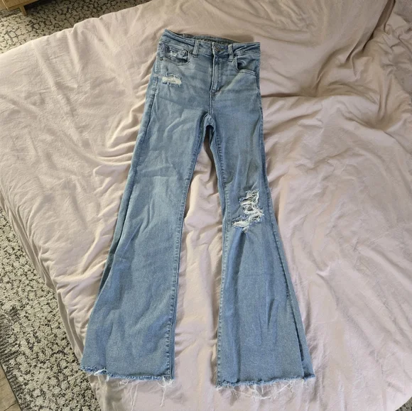American Eagle High Rise Flare Jeans - Picture 1 of 5